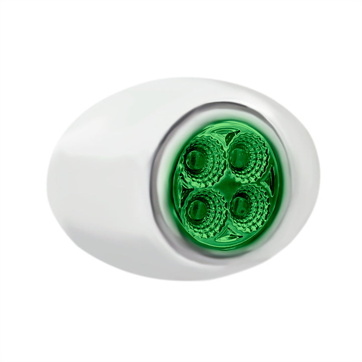 4 LED Double Fury Light (Clearance/Marker) - Red &amp; Green LED/Clear Lens