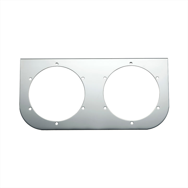 Stainless Light Bracket With 2 x 4" Light Cutouts