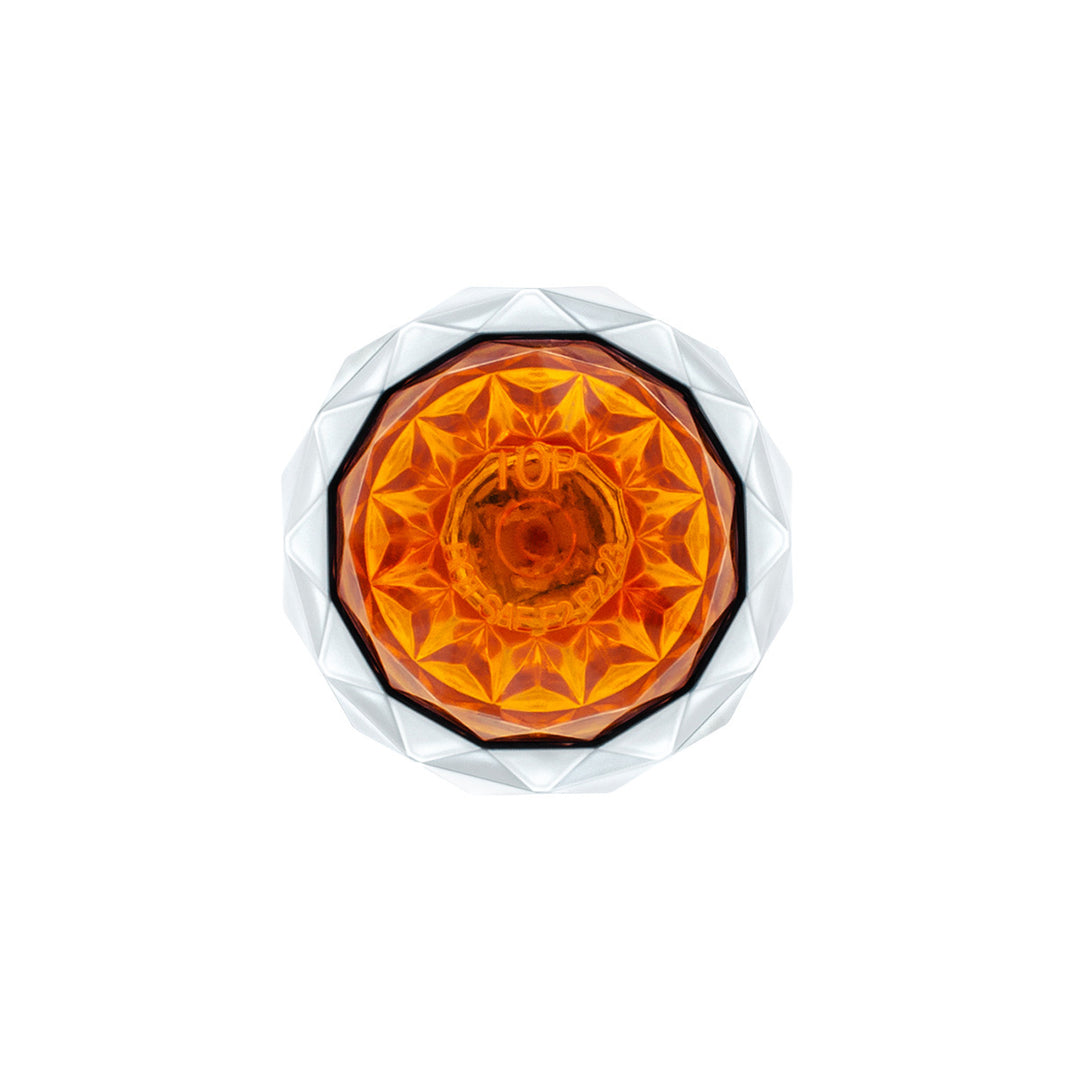 2 LED Dual Function Mini Crystal Watermelon Light (Clearance/Marker) - Amber LED/Amber Lens