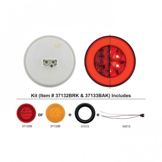 21 LED 4" GloLight Bar Kit (Turn Signal) - Amber LED/Amber Lens (Bulk)