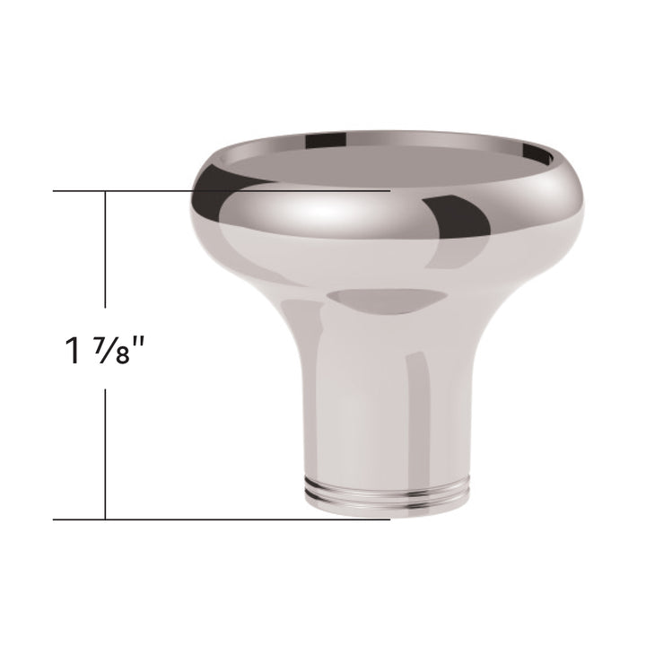1/2" - 13 Thread-On Aluminum Round Shift Knob - Chrome