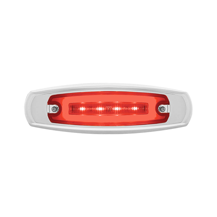 16 LED Rectangular GloLight With Bezel (Clearance/Marker) - Red LED/Red Lens (Bulk)
