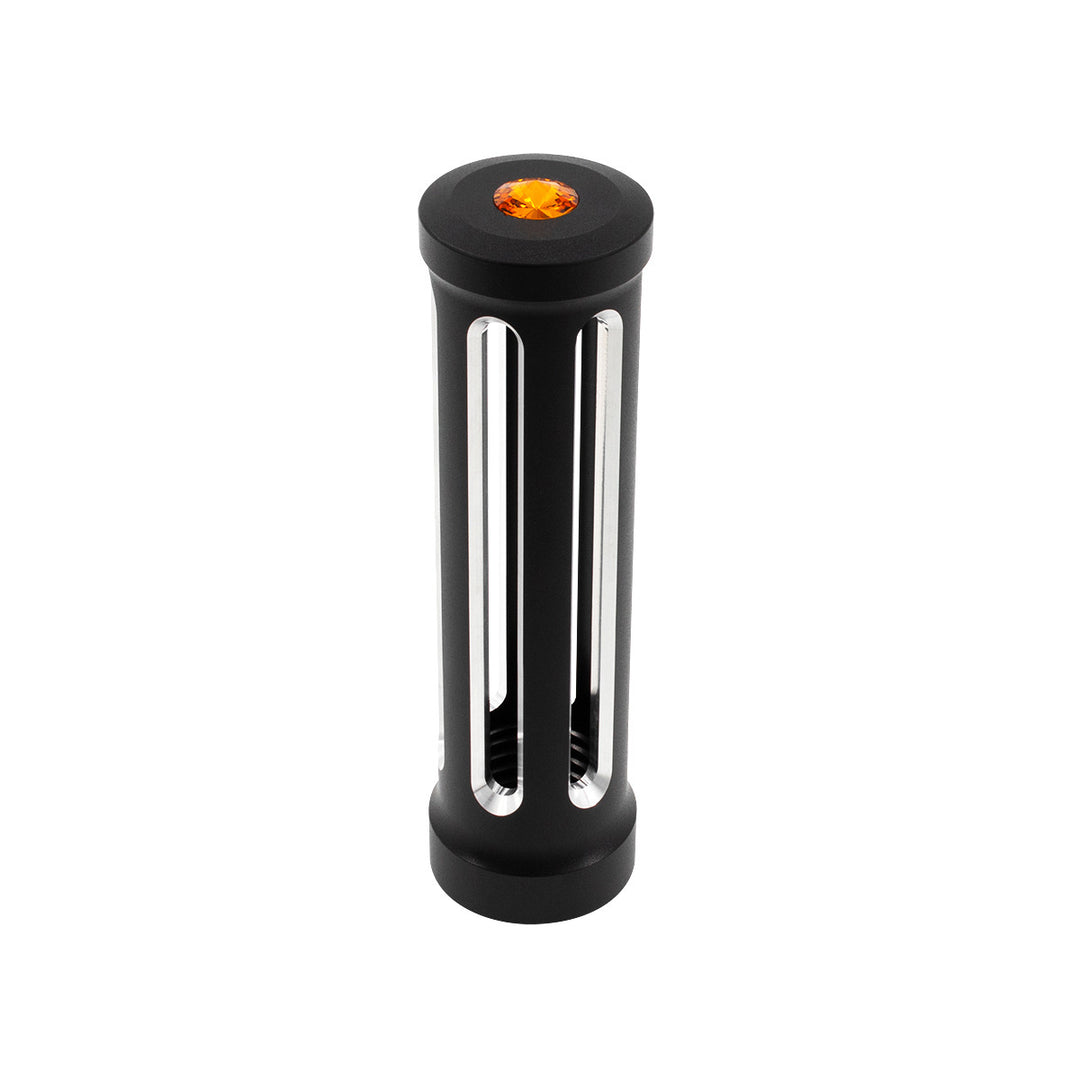 M30 x 3.5 Thread-On Sonoma Style Gearshift Knob - Amber Crystal/Matte Black