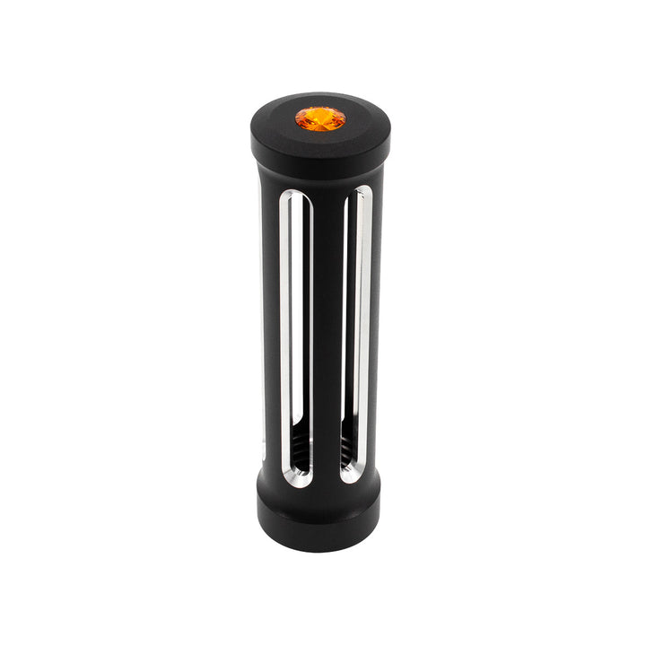 M30 x 3.5 Thread-On Sonoma Style Gearshift Knob - Amber Crystal/Matte Black