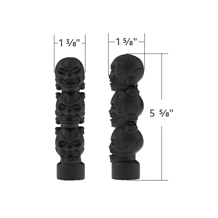 1/2" - 13 Thread-On 3 Skull Candy Color Shift Knob - Matte Black