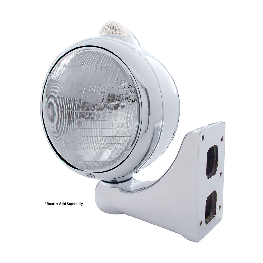 Chrome Guide 682-C Headlight 6014 &amp; Dual Mode LED Signal - Clear Lens