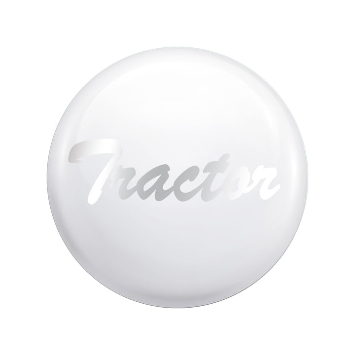 "Tractor" Glossy Air Valve Knob Candy Color Sticker - Pearl White