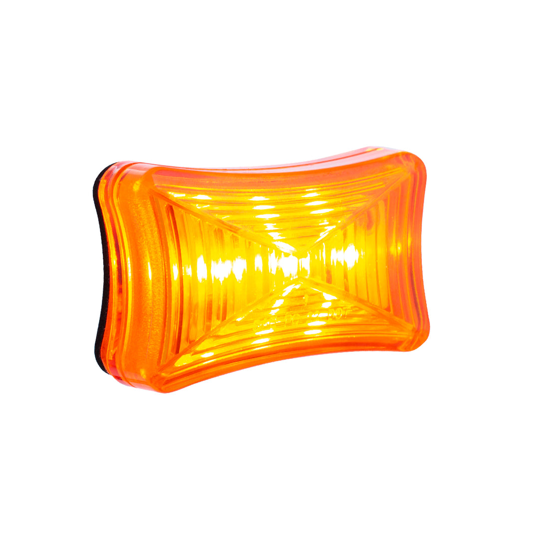 3 LED Rectangular Clearance/Marker Light - Amber LED/Amber Lens