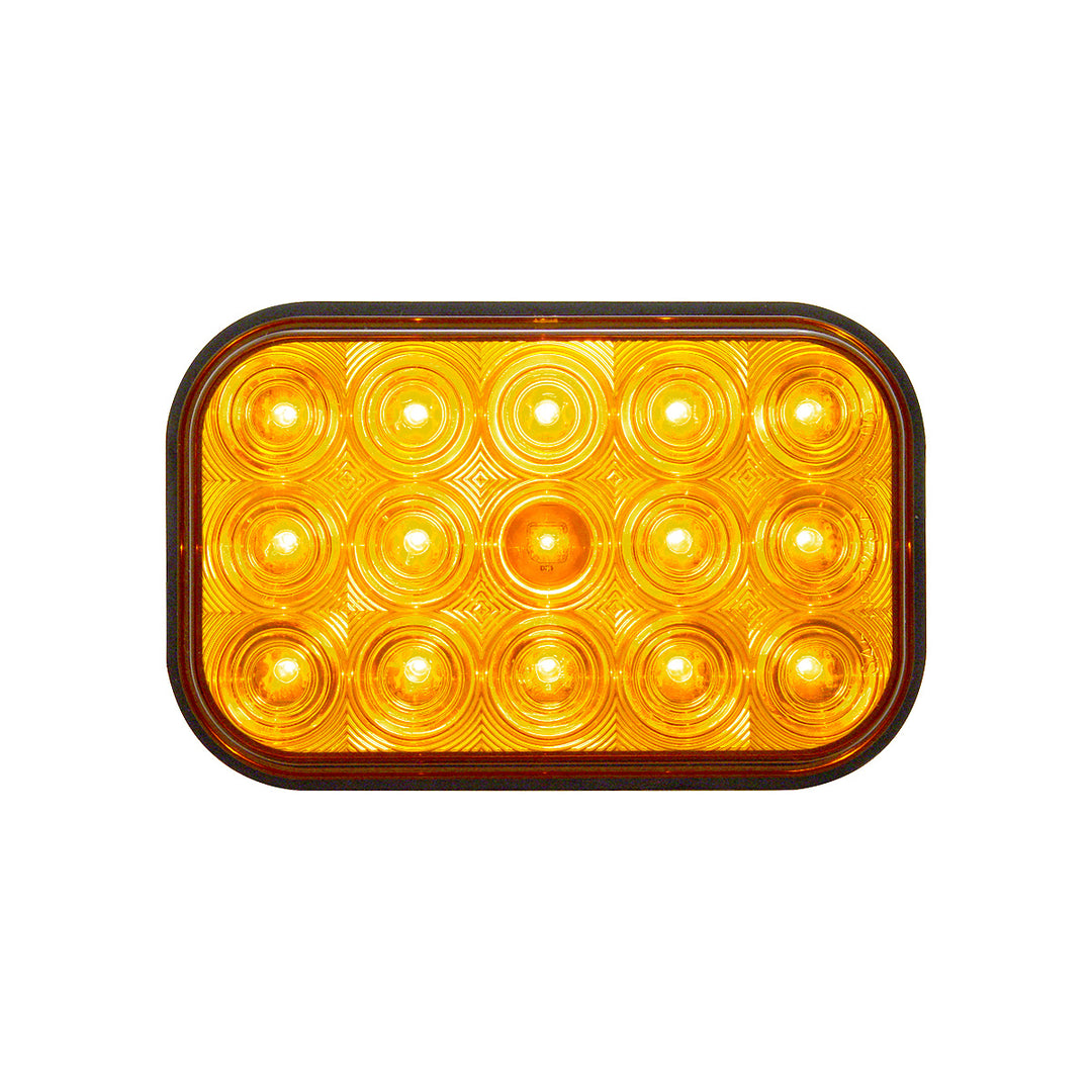 15 LED Rectangular Turn Signal Light - Amber LED/Amber Lens