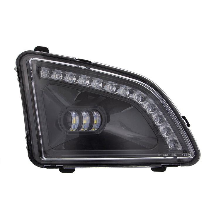 18 LED Black Projector Fog Light With Position Light For 2018-2024 Volvo VNL - Passenger/Right