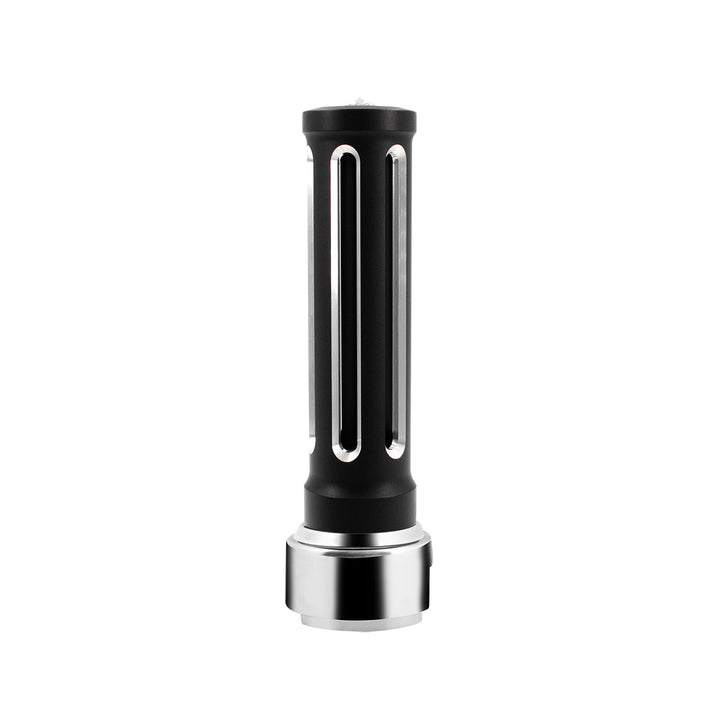 Thread-On Matte Black Sonoma Style Gearshift Knob With LED 13/15/18 Speed Adapter - Clear Crystal/White LED