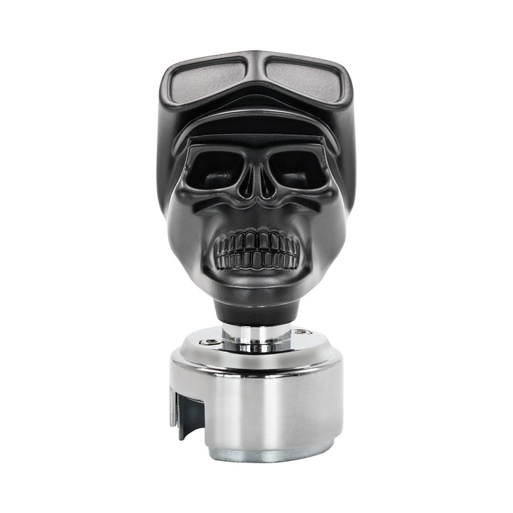 Skull Biker Gearshift Knob With 13/15/18 Speed Adapter - Black