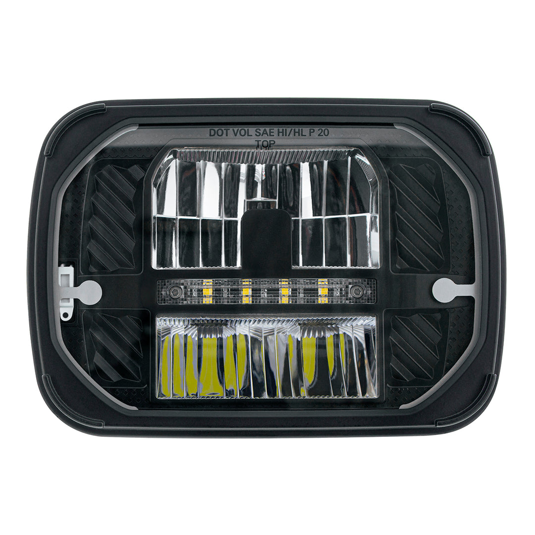 ULTRALIT - Heated 5" x 7" LED Headlight With White Position Light