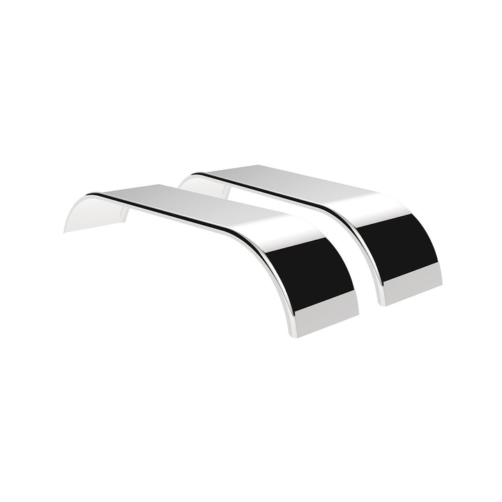 120" 430 Stainless Steel (16ga) Roll Formed Edge Smooth Full Fender 60" Spread - Stainless Steel Series (Pair)