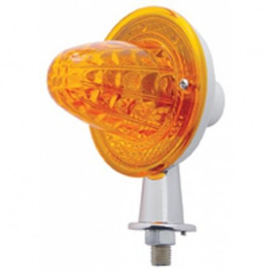 1-1/8" Arm Crystal Honda Light With Single Contact - Amber Lens