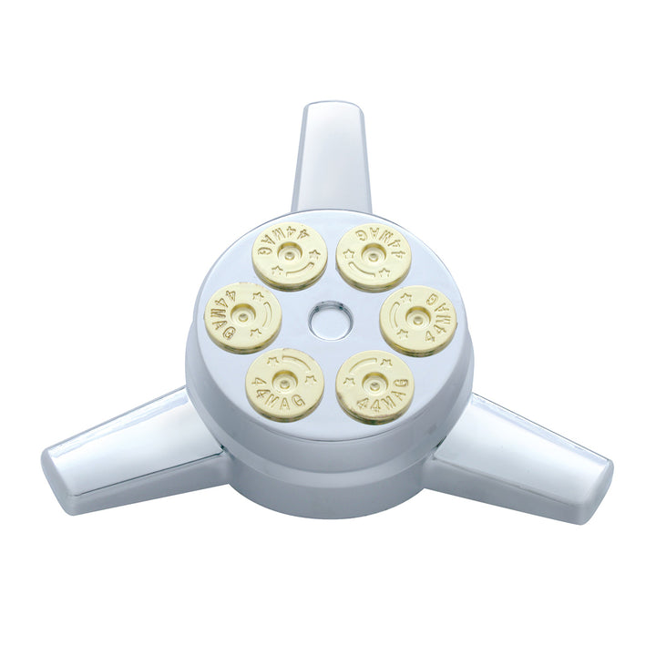 Chrome Plastic Gun Cylinder Hubcap Spinner Only