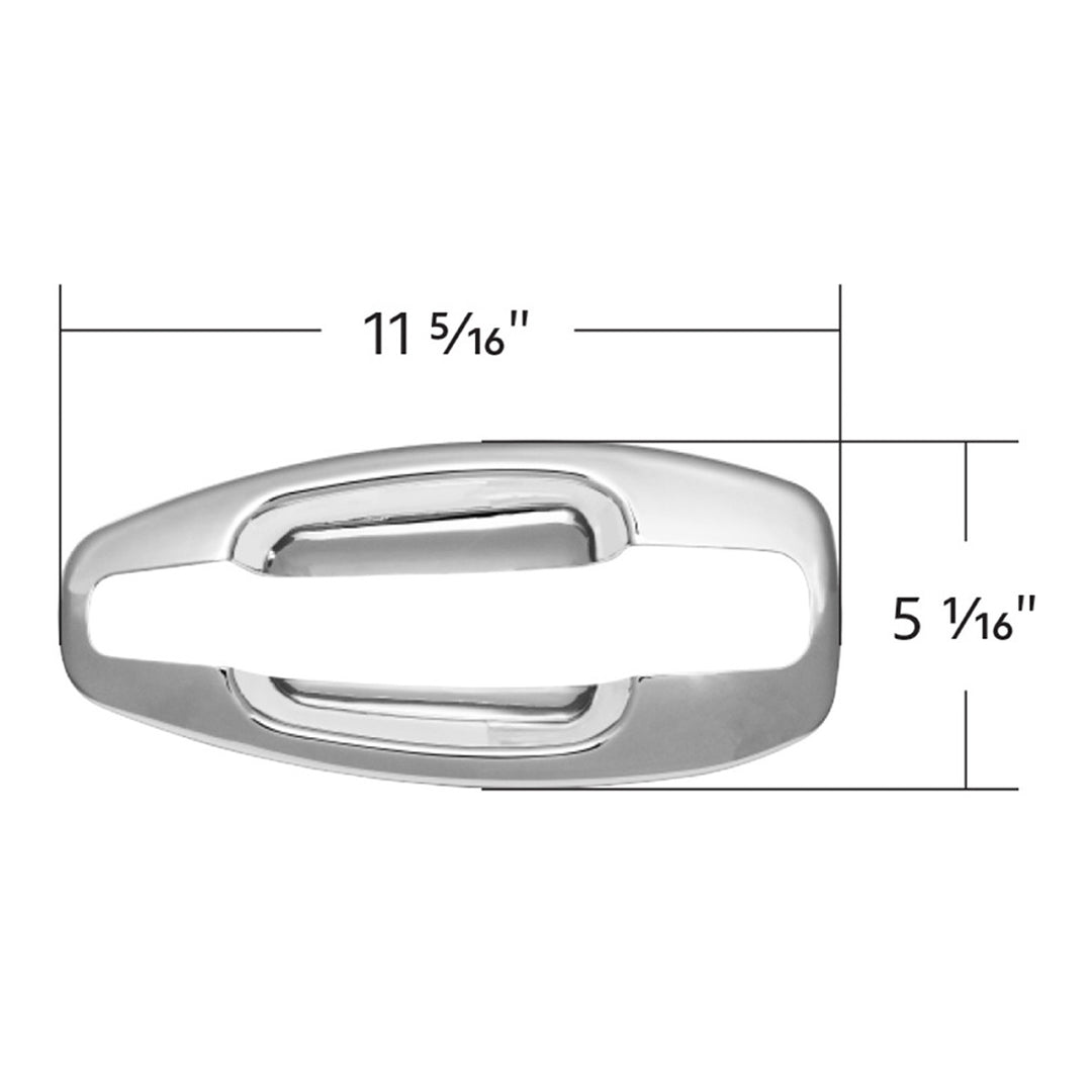 Chrome Exterior Door Handle Cover For Kenworth T680/T880 (2013-2024) &amp; W990 (2019-2024) - Driver
