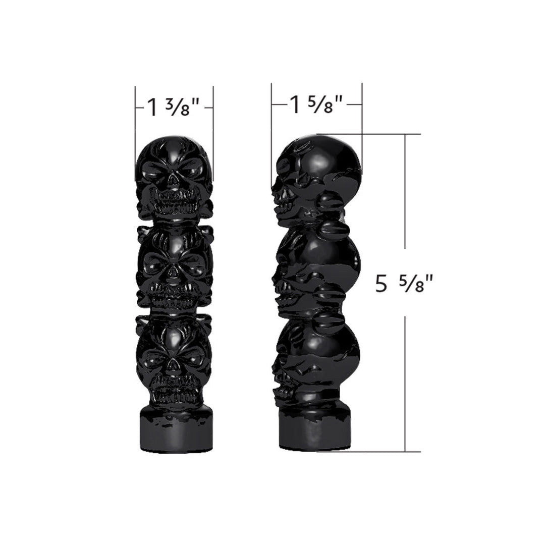 1/2" - 13 Thread-On 3 Skull Candy Color Shift Knob - Glossy Black