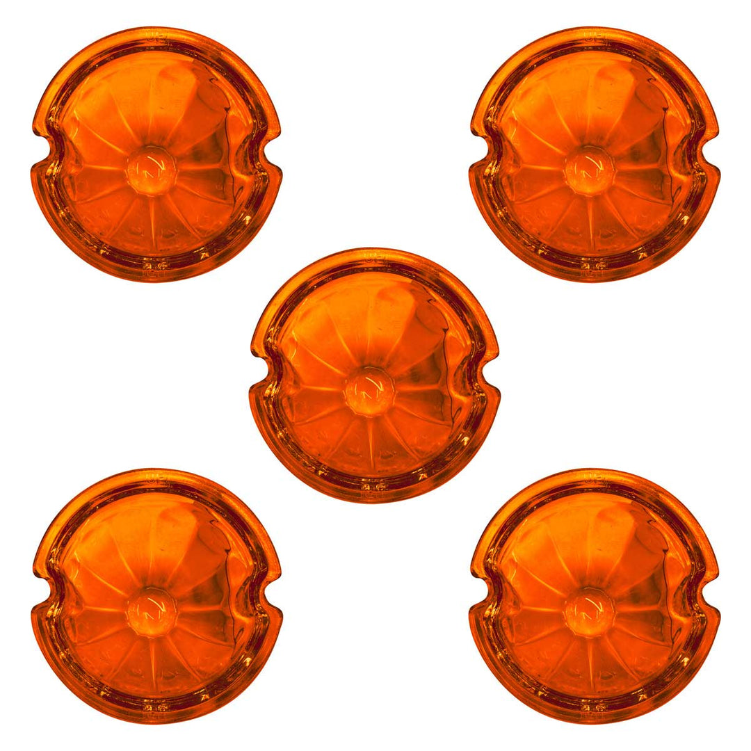 Watermelon Glass Marker Light Lens - Dark Amber (5 Pcs)