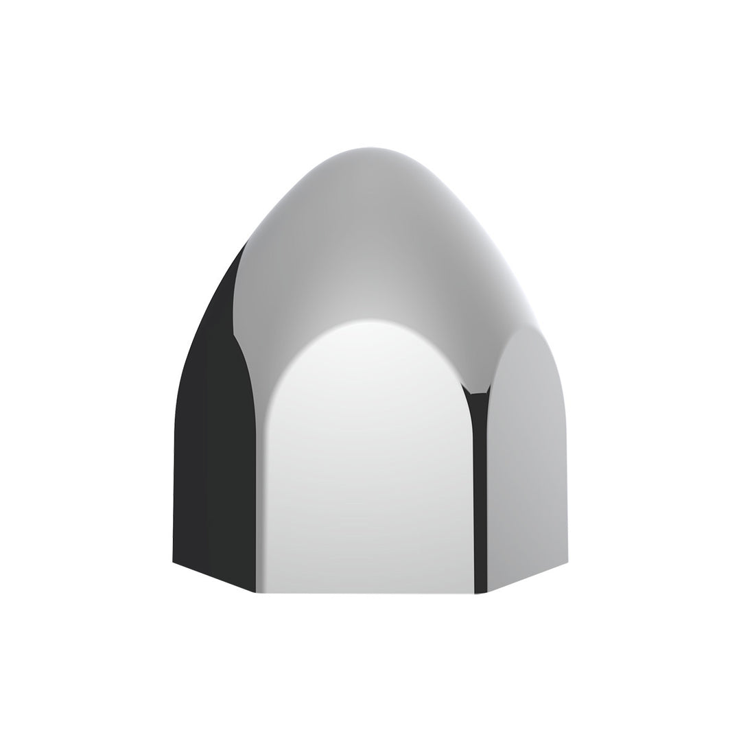 3/4" x 1 3/8" Chrome Plastic Bullet Nut Cover - Push-On (50-Pack)