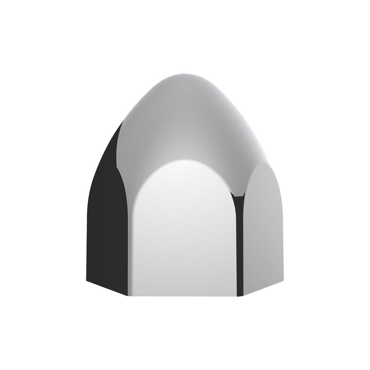 3/4" x 1 3/8" Chrome Plastic Bullet Nut Cover - Push-On (50-Pack)