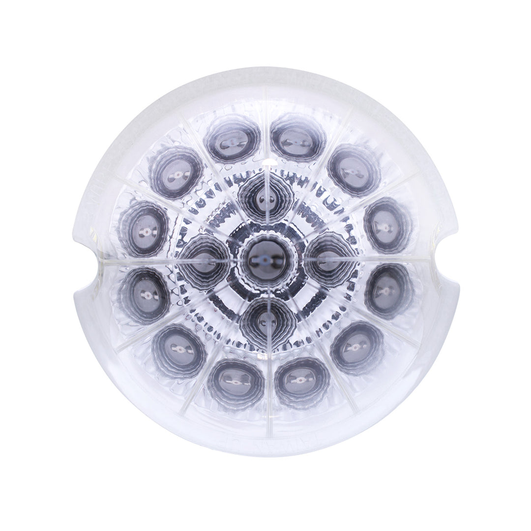 17 LED Dual Function Reflector Cab Light - Amber LED/Clear Lens