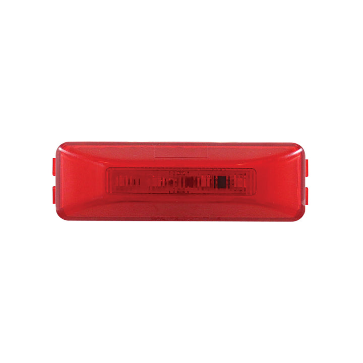 10 LED Rectangular GloLight (Clearance/Marker) - Red LED/Red Lens (Bulk)