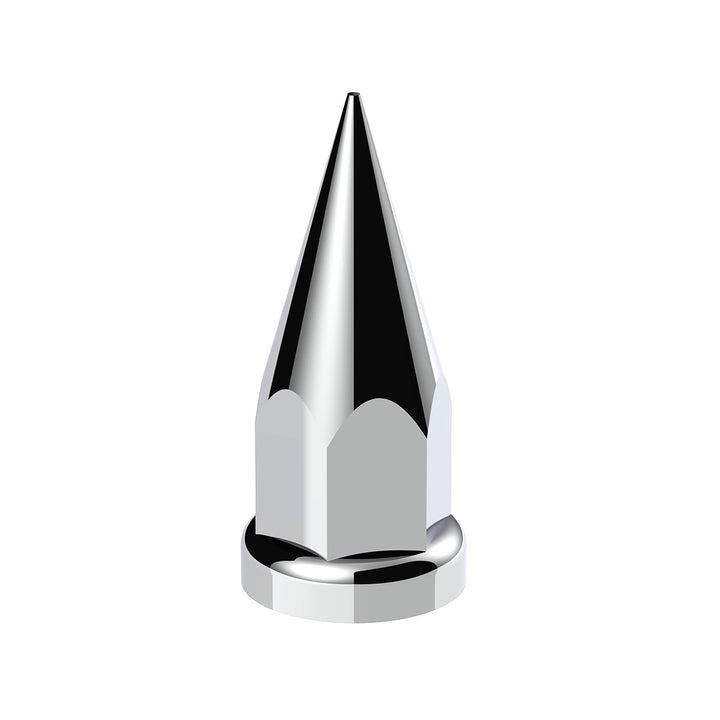 33mm x 4 7/8" Chrome Plastic Super Spike Nut Covers - Push-On (Box of 10)