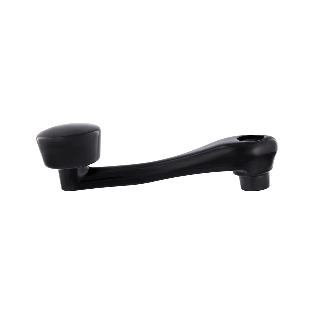 Black Die-Cast Window Crank With 16 - Spline 7/16” OD Adapter - Plain