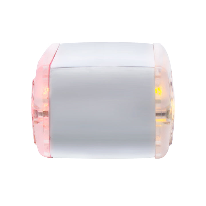 6 LED Single Function Double Face Light - Horizontal Mount - Amber &amp; Red LED/Clear Lens
