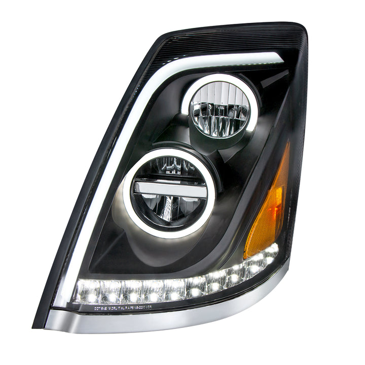 Blackout LED Headlight for 2003-2017 Volvo VN/VNL - Driver