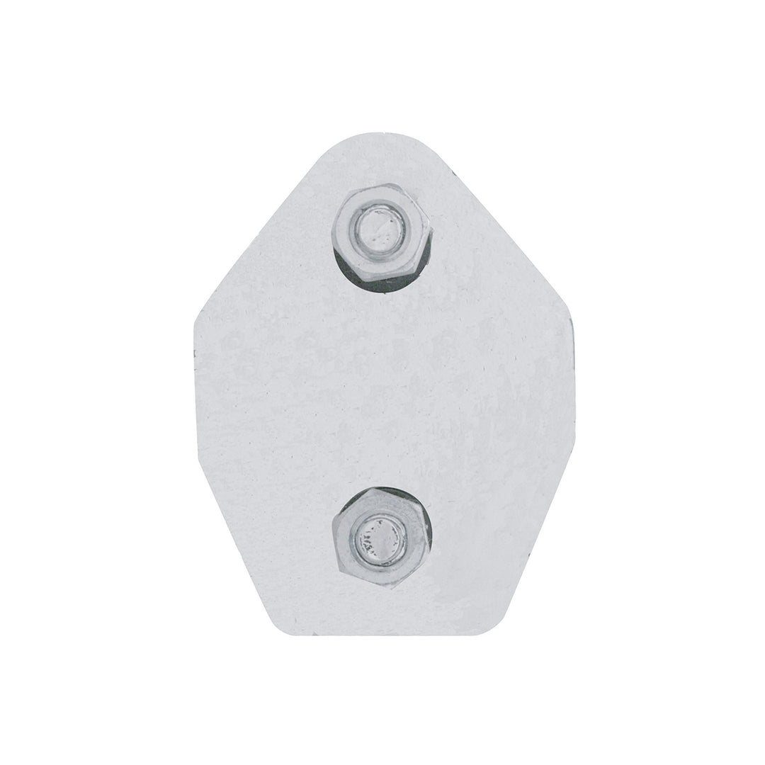 30" Stainless 45 - Degree Angled Heavy Duty Mud Flap Hangers - 2-1/2" Bolt Pattern (Pair)