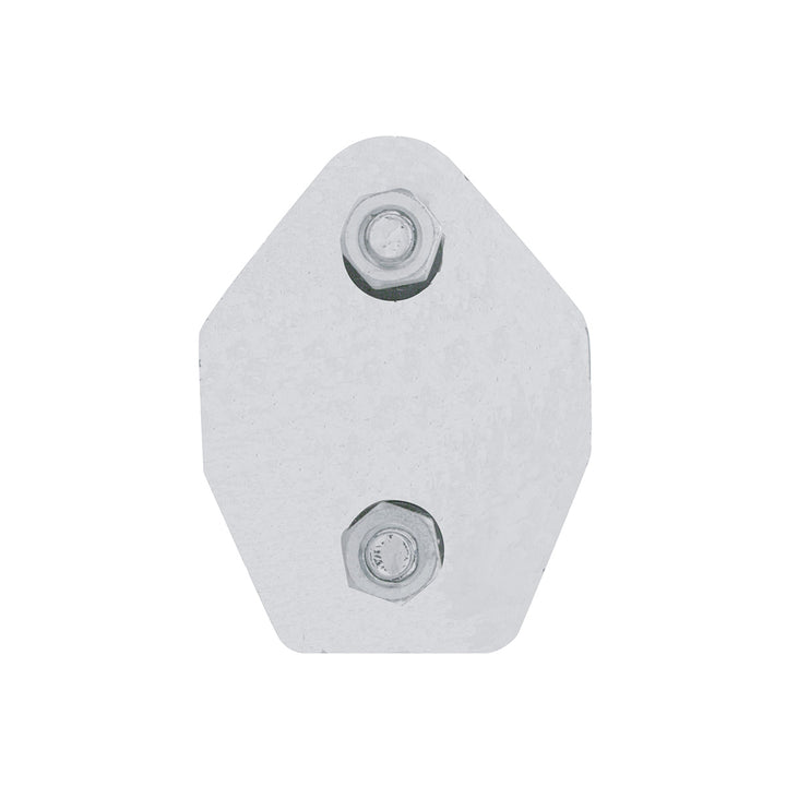 30" Stainless 45 - Degree Angled Heavy Duty Mud Flap Hangers - 2-1/2" Bolt Pattern (Pair)