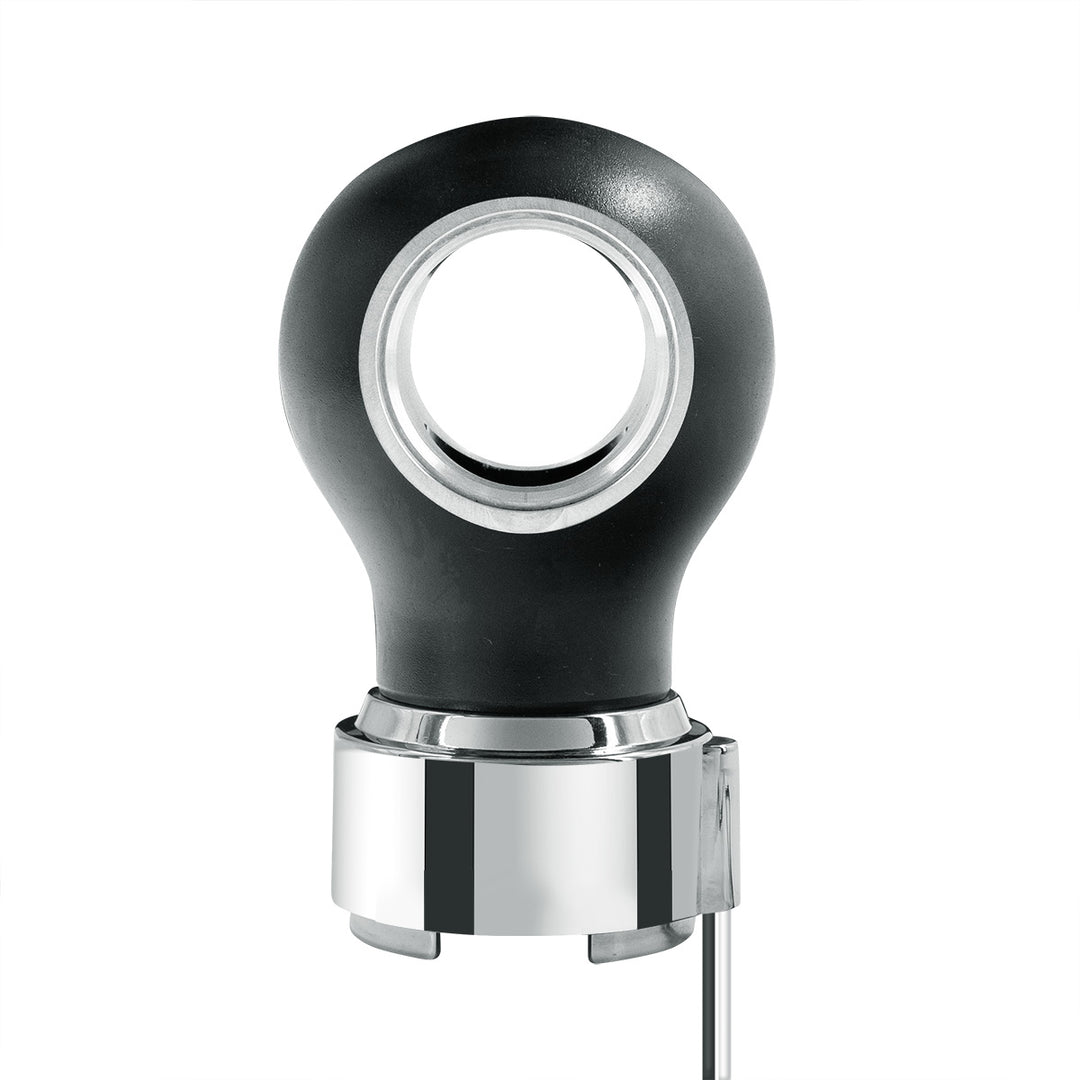 Thread-On Matte Black Charlotte Style Gearshift Knob With LED 9/10 Speed Adapter - Purple LED