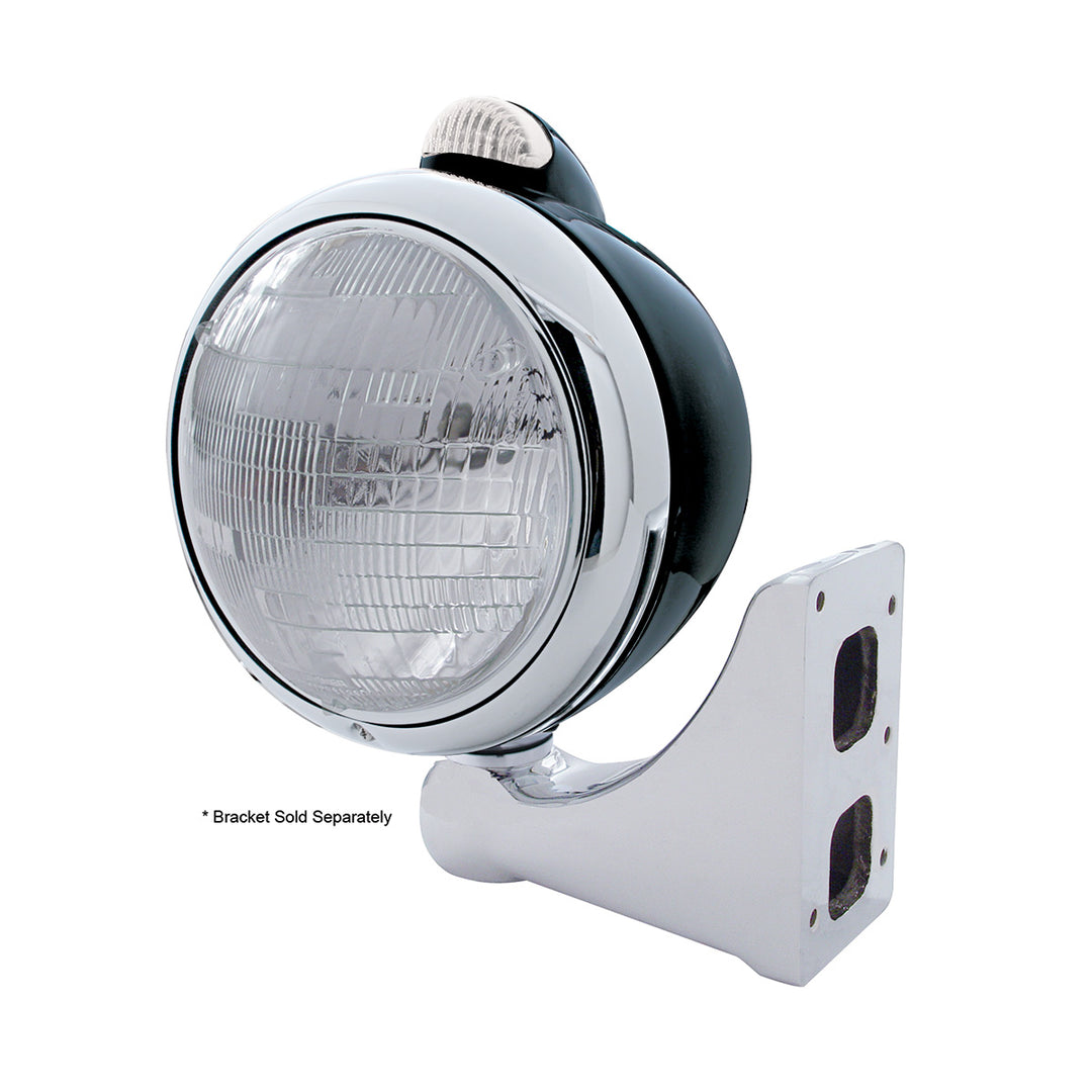 Black Guide 682-C Headlight 6014 &amp; Dual Mode LED Signal - Clear Lens