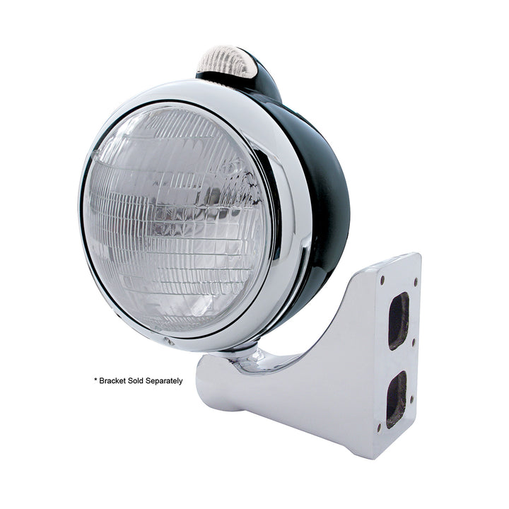 Black Guide 682-C Headlight 6014 &amp; Dual Mode LED Signal - Clear Lens