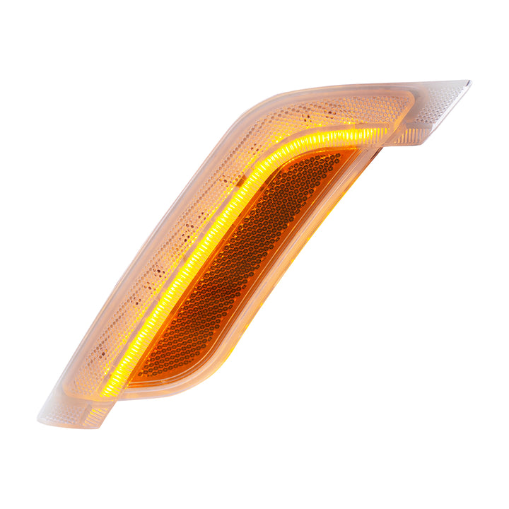 12 Amber LED Fender Turn Signal Light For Peterbilt 579 (2012-2021) &amp; 587 (2012-2018) - Driver, Clear Lens