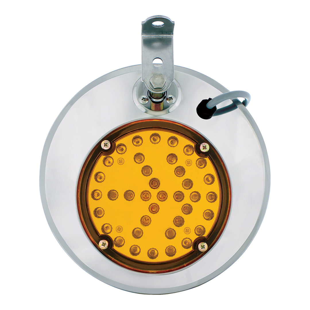 8-1/2" 430 Stainless Steel Convex Heated Mirror With LED - Driver