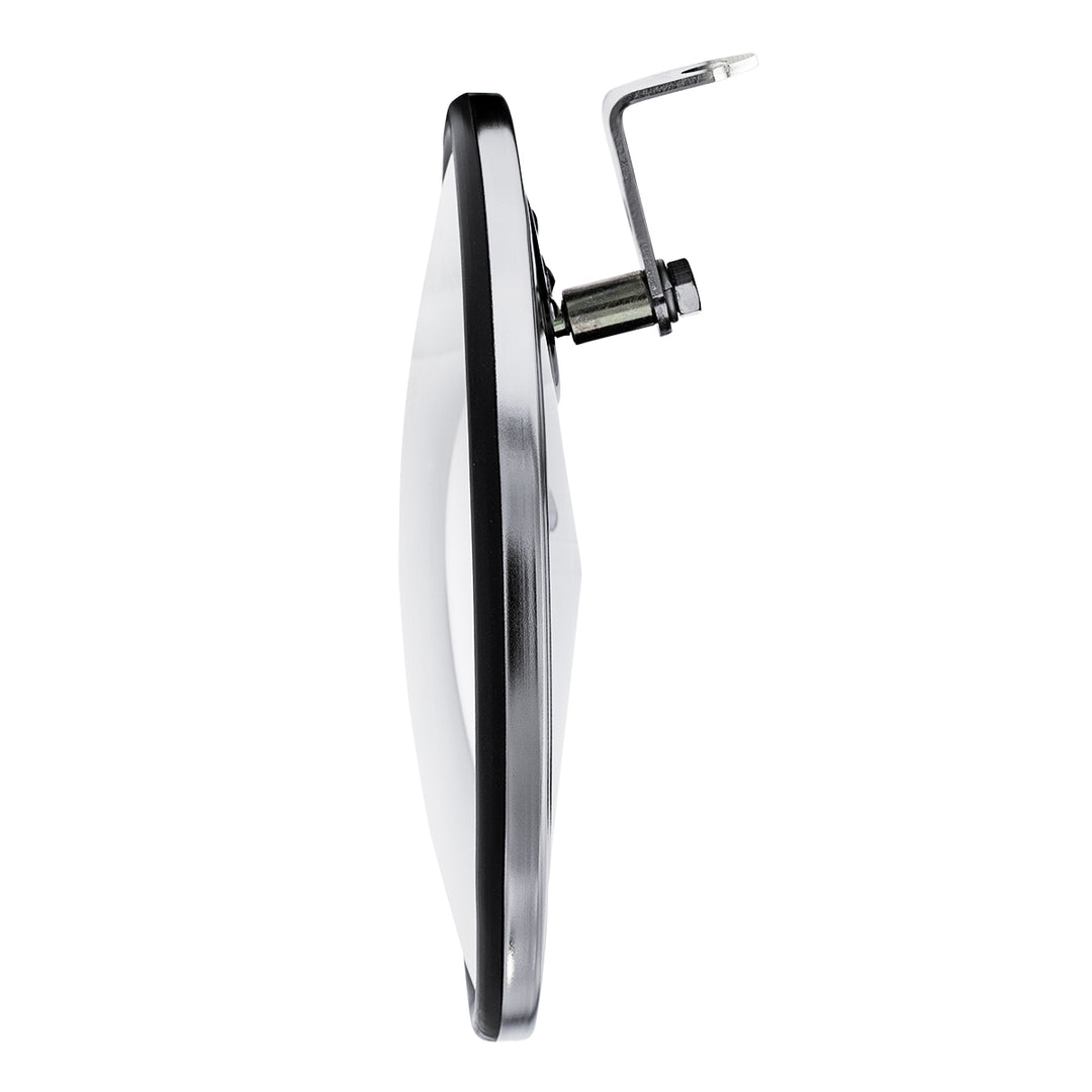 8-1/2" Chrome 320R Convex Mirror - Offset Mounting Stud
