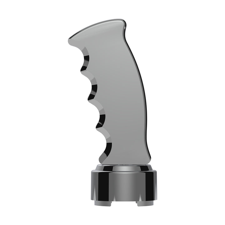 Thread-On Pistol Grip Gearshift Knob With Chrome 9/10 Speed Adapter - Chrome