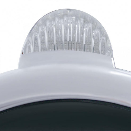Chrome Guide 682-C Headlight H4 With White LED &amp; LED Signal - Clear Lens