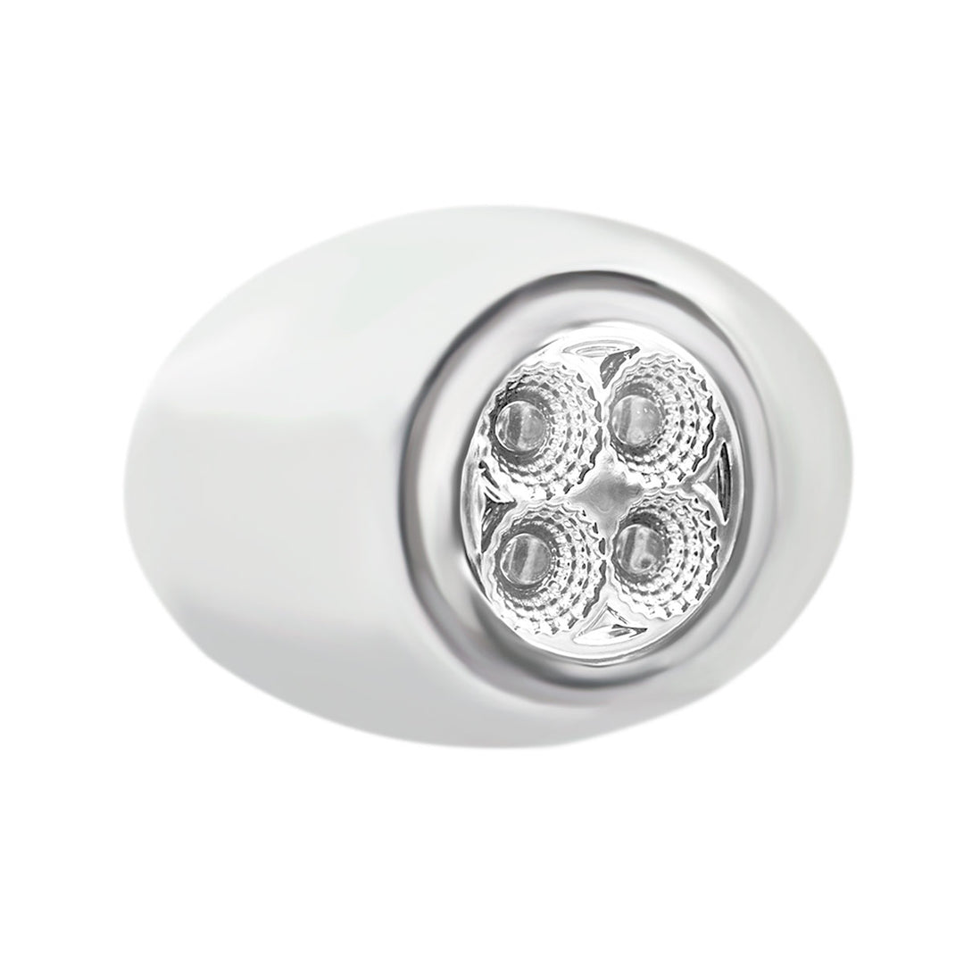 4 LED Double Fury Light (Clearance/Marker) - Red &amp; White LED/Clear Lens