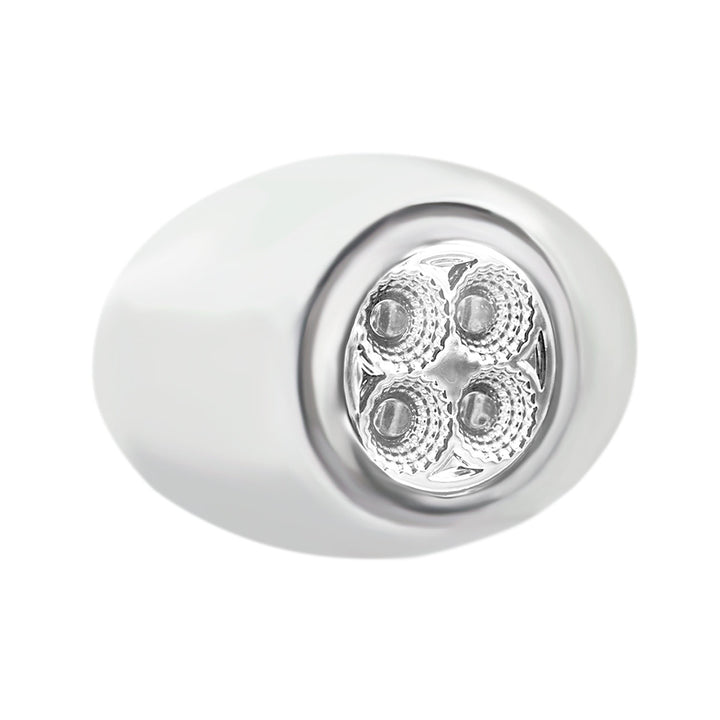 4 LED Double Fury Light (Clearance/Marker) - Red &amp; White LED/Clear Lens