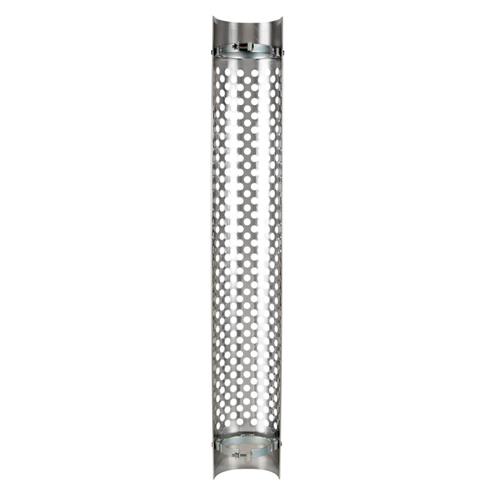 48" Tall 180 Degree Stainless Exhaust Muffler Shield For 5" Diameter Exhaust - Round Slot