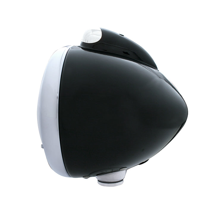Black Guide 682-C Headlight 6014 &amp; Dual Mode LED Signal - Clear Lens