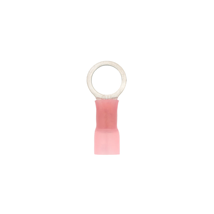 8 AWG 1/2" Stud CS Heat Shrink Ring Terminal - Pink (4-Pack)