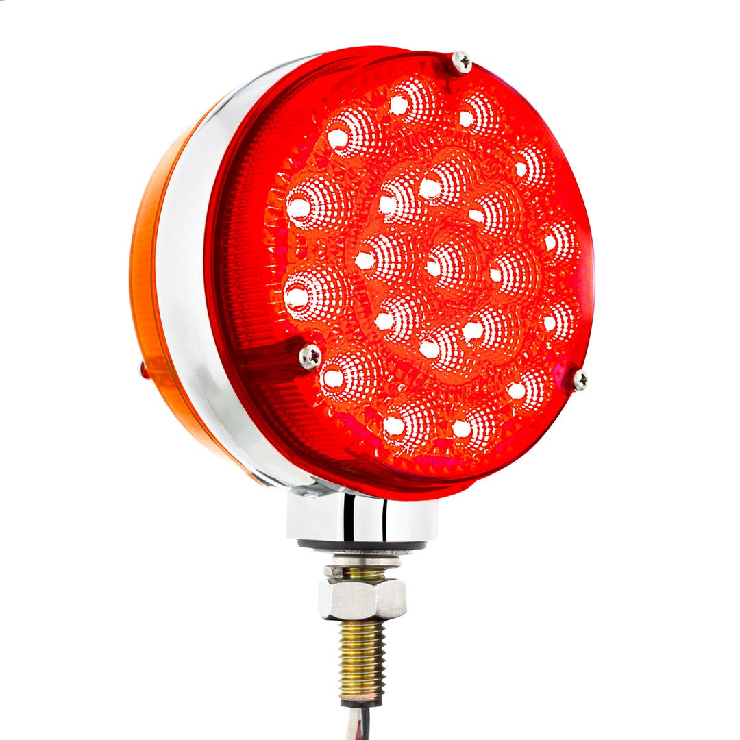 42 LED Reflector Double Face Competition Series Turn Signal Light - Amber &amp; Red LED/Lens