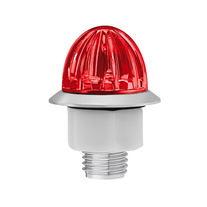 4 LED 1-1/8" Watermelon Double Fury Light With Clear Lens (Clearance/Marker) - Amber &amp; Red LED