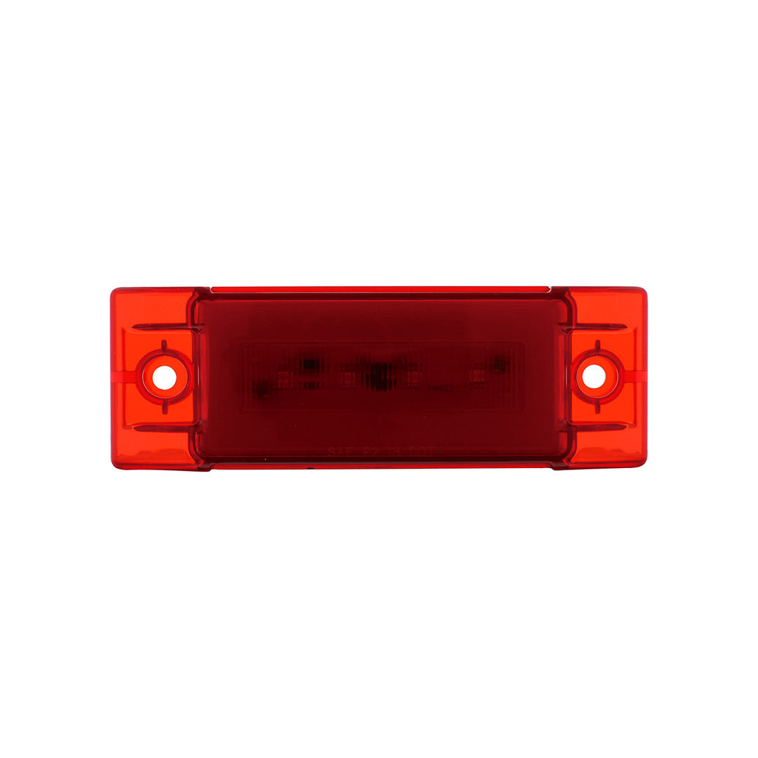 16 LED Rectangular GloLight (Clearance/Marker) - Red LED/ Red Lens