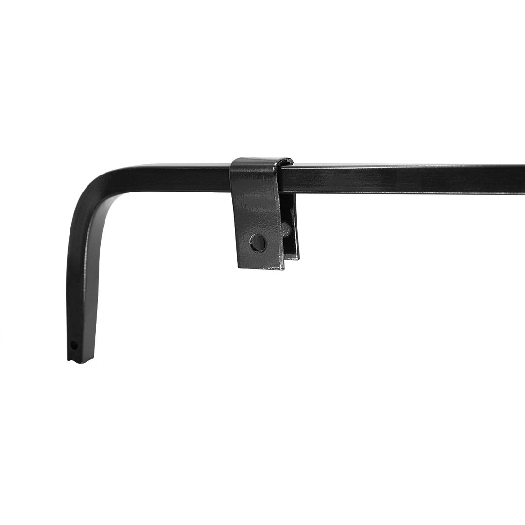 Black Straight Mud Flap Hangers With Mounting Hardware - No Coil (Pair)